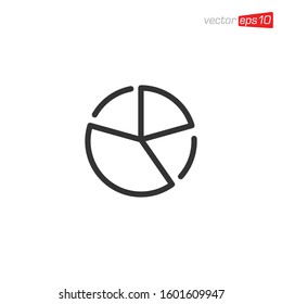 Pie Circle Chart Icon Design Vector