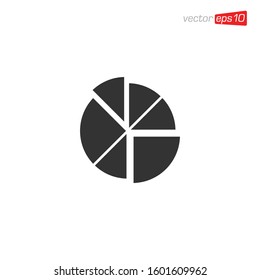 Pie Circle Chart Icon Design Vector