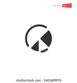 Pie Circle Chart Icon Design Vector