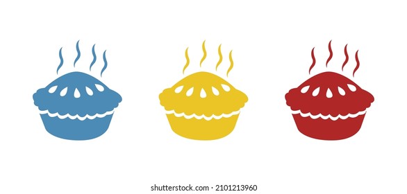 pie concept, fragrant pie, vector illustration