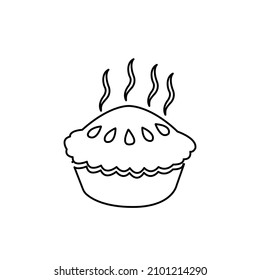 pie concept, fragrant pie, vector illustration