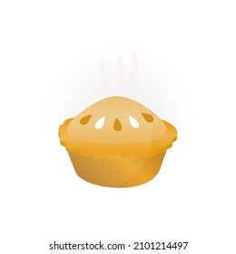 pie concept, fragrant pie, vector illustration