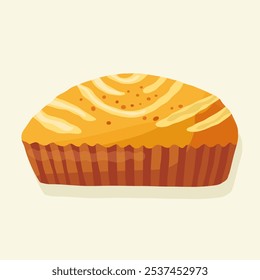 Pie, cupcake, pastry, dessert, muffin, strudel, casserole, biscuit, charlotte, sochen, loaf, crust, jellied pie, Cardboard vector illustration