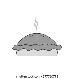 Pie dessert icon. Apple pie. Vector illustration