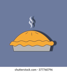 Pie dessert icon. Apple pie. Vector illustration