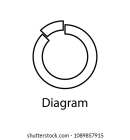 pie diagram icon. Element of web icon with name for mobile concept and web apps. Detailed pie diagram icon can be used for web and mobile. Premium icon on white background