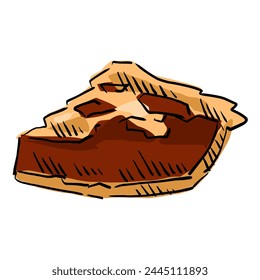 pie drawing cartoon vector, apple pie , pineapple pie