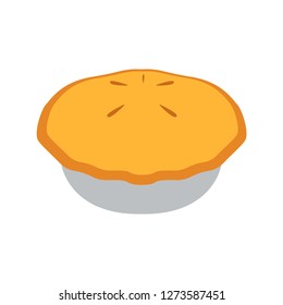 Pie emoji vector illustration food