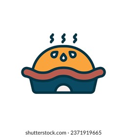 pie filled color icon. vector icon for your website, mobile, presentation, and logo design.