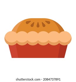 pie flat clipart vector illustration