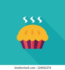pie flat icon with long shadow,eps10