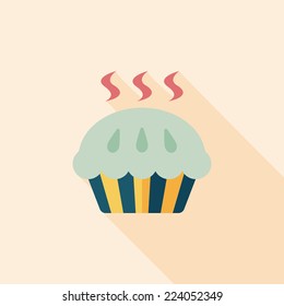 pie flat icon with long shadow,eps10