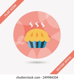 pie flat icon with long shadow,eps10