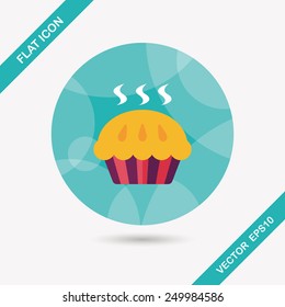 pie flat icon with long shadow,eps10