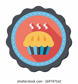 pie flat icon with long shadow,eps10