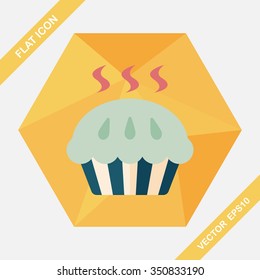 pie flat icon with long shadow,eps10