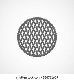 Pie Flat Icon On White Background