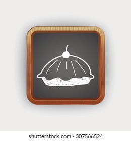 pie food doodle
