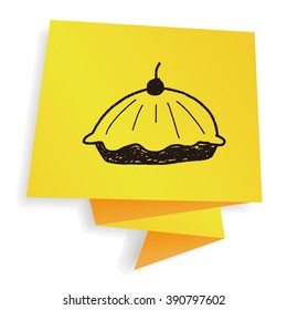 pie food doodle