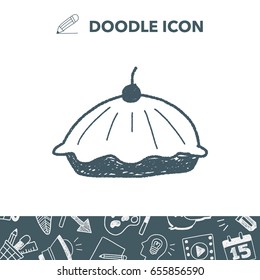 pie food doodle