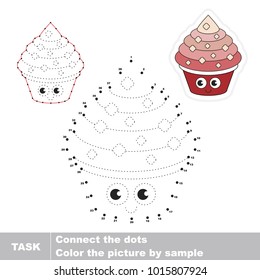 Pie Funny. Dot to dot educational game for kids.