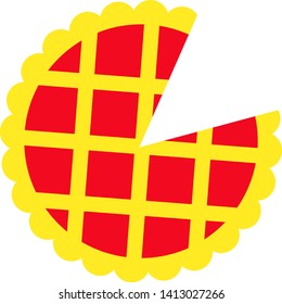 Pie geometric illustration isolated on background