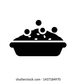 pie glyph flat vector icon