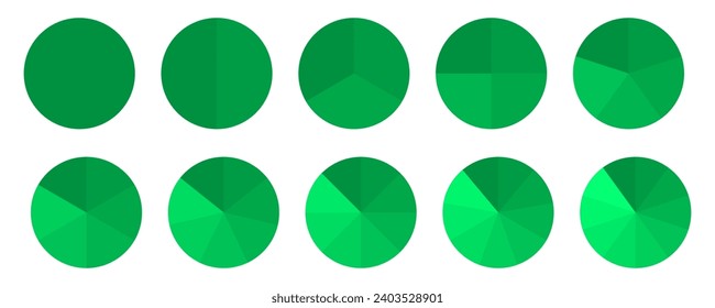 Pie graph in green colors line icon. Work, function, plan, drawing, mathematics, diagram, geometry. Vector icons for business and advertising