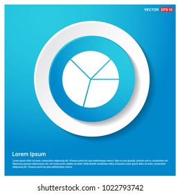 Pie graph icon Abstract Blue Web Sticker Button