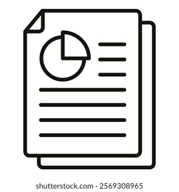 Pie Graph Icon Element For Design