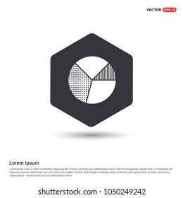 Pie graph icon Hexa White Background icon template