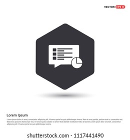 Pie graph icon Hexa White Background icon template - Free vector icon