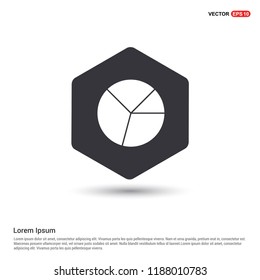 Pie graph icon Hexa White Background icon template - Free vector icon