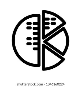 pie graph icon or logo isolated sign symbol vector illustration - high quality black style vector icons
