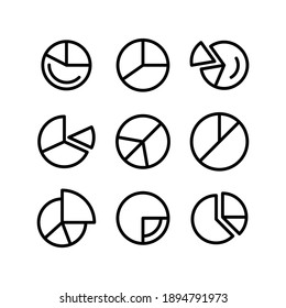 pie graph icon or logo isolated sign symbol vector illustration - Collection of high quality black style vector icons
