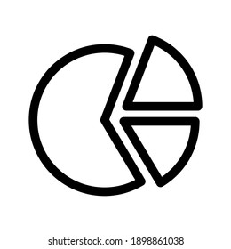 pie graph icon or logo isolated sign symbol vector illustration - high quality black style vector icons
