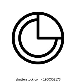 pie graph icon or logo isolated sign symbol vector illustration - high quality black style vector icons
