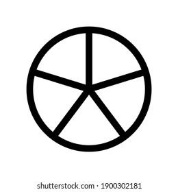 pie graph icon or logo isolated sign symbol vector illustration - high quality black style vector icons
