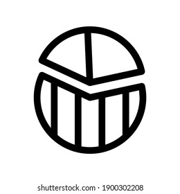 icono gráfico circular o logotipo símbolo de signo aislado ilustración vectorial - iconos vectoriales de estilo negro de alta calidad
