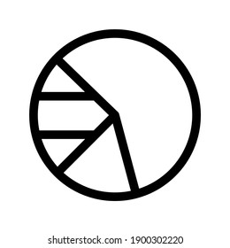 pie graph icon or logo isolated sign symbol vector illustration - high quality black style vector icons
