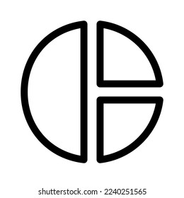 pie graph icon or logo isolated sign symbol vector illustration - high quality black style vector icons
