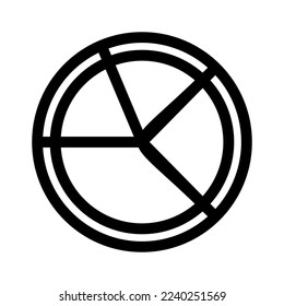 pie graph icon or logo isolated sign symbol vector illustration - high quality black style vector icons
