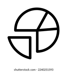 pie graph icon or logo isolated sign symbol vector illustration - high quality black style vector icons
