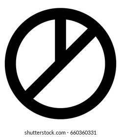 Pie Graph Line Vector Icon