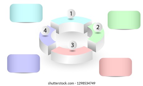 Pie graph vector design. Empty infographic vector template