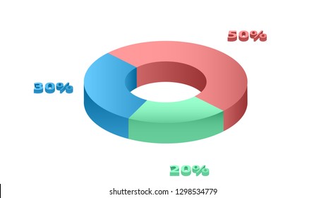 Pie graph vector design. Empty infographic vector template