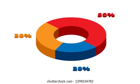 Pie Graph Vector Design. Empty Infographic Vector Template