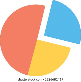 Pie Graph Vector Icon Flat Style