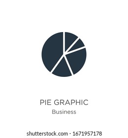 Pie graphic icon vector. Trendy flat pie graphic icon from business collection isolated on white background. Vector illustration can be used for web and mobile graphic design, logo, eps10