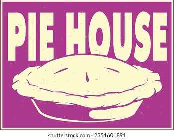 pie house poster design for store